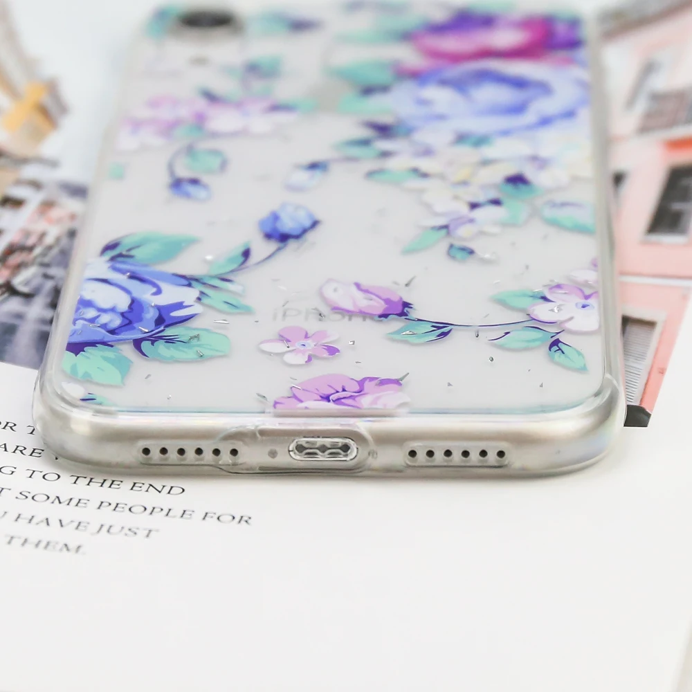 Чехол для iPhone XR роскошный с ремешком цветочным узором блестящий чехол X XS Max 7 Plus 8 6