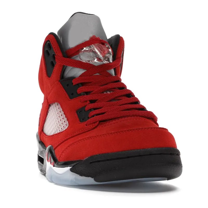 

2021 Raging Bull Red Stealth 5 5s Basketball Shoes Red Anthracite What The Alternate Fire Red Silver Tongue sports sneakers