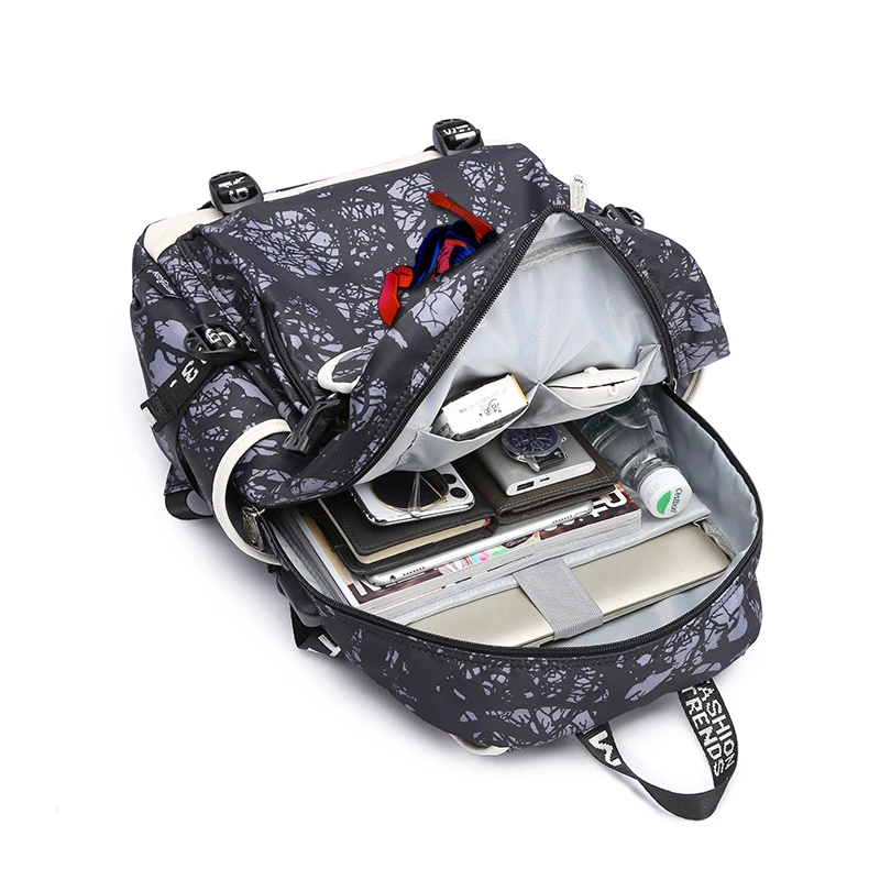 MARVEL USB nylon school bag fashion charging Travel Bag Boys Girls Teenage Backpack  Large capacity waterproof bookbag Mochila