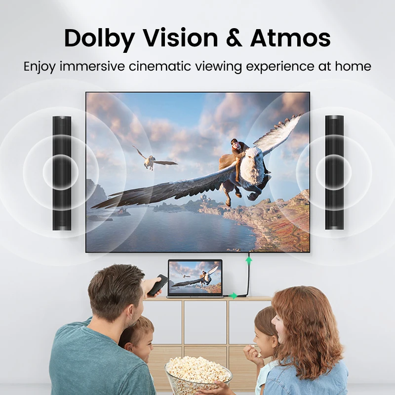 Кабель UGREEN HDMI 2 1 48 Гбит/с ультраскоростной 8K HDMI-кабель 4K/120 Гц динамический HDR Dolby