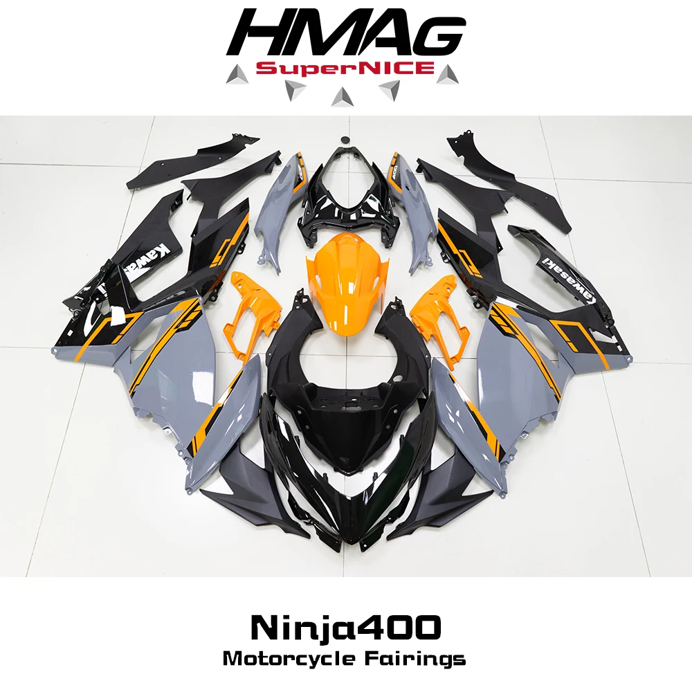 

Набор линейных обтекателей дизайна нинджа400 Для Кавасаки нинджа400 ниндзи 400 2018-2020 18 19 20, Обтекатели для кузова черного и оранжевого цвета