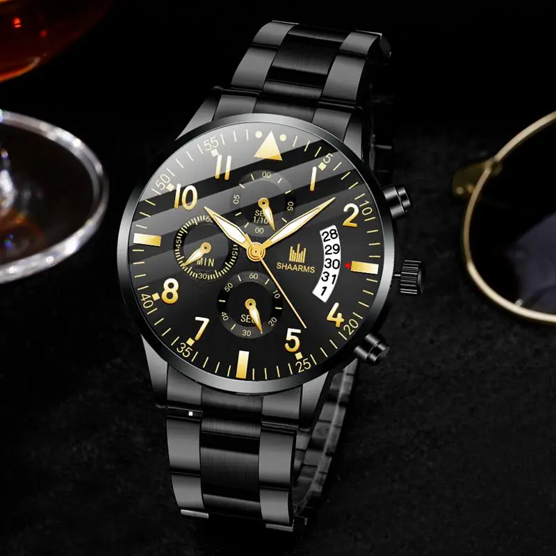 Мужские кварцевые часы SHAARMS 2020 модные наручные в стиле милитари спортивные