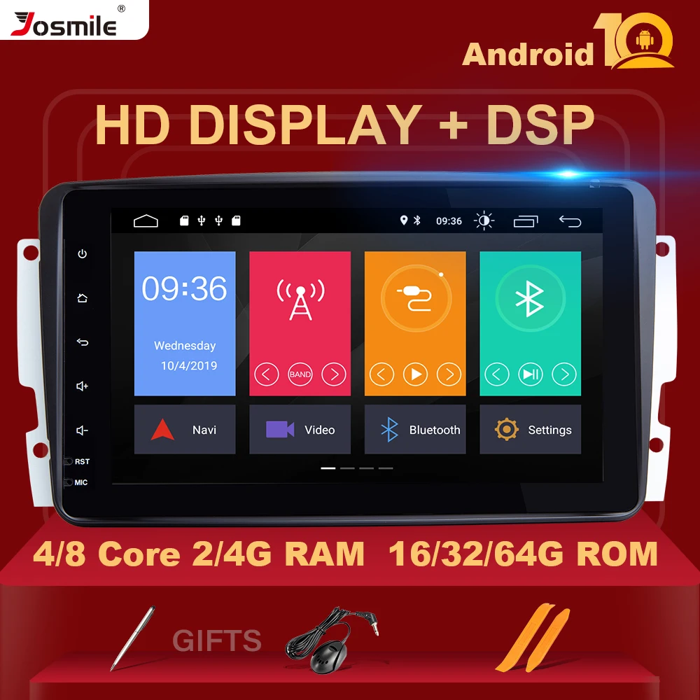Автомобильный мультимедийный плеер IPS 2 Din Android 10 для W203 Mercedes Benz Vito W639 W168 Vaneo Clk W209 W210