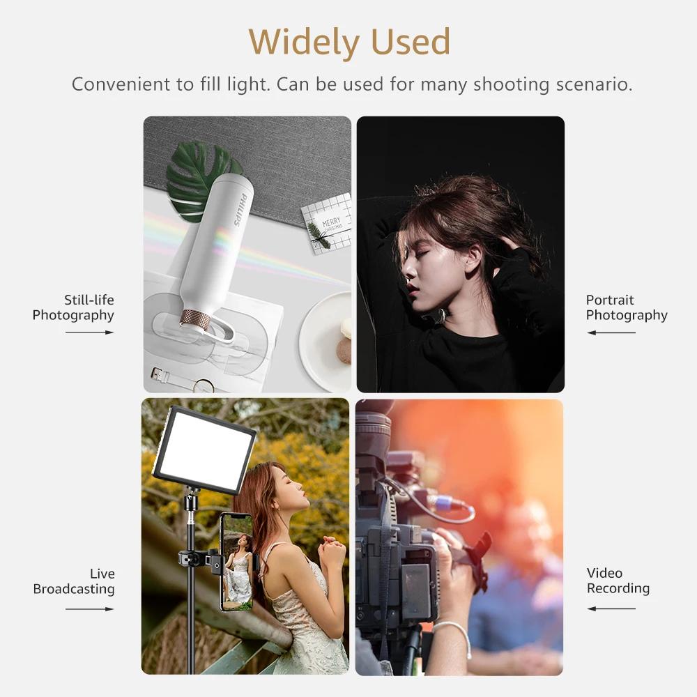 

NiceFoto SL-150A Bi-Color Video Light Dimmable 3200K-6500K Soft Light Panel LCD Display for Photography News Video Broadcasting