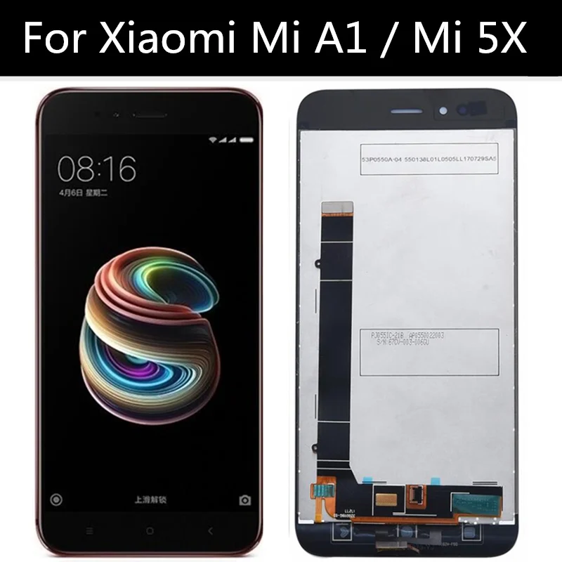 ЖК дисплей с сенсорным экраном и дигитайзером в сборе для Xiaomi MI A1 MI5 Сменные