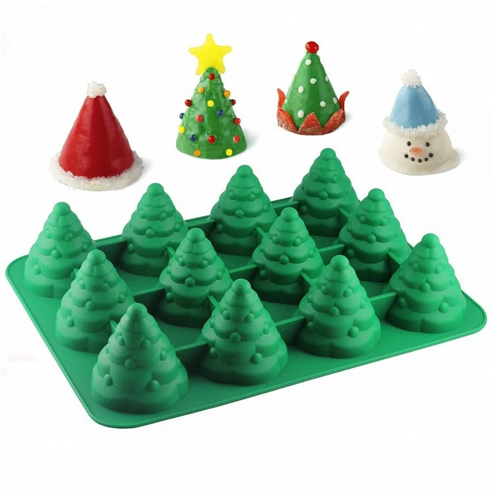 

Christmas Tree Silicone Cake Chocolate Baking Mould Cake Mold Cookies Muffin Chocolate Kitchen Baking Tools