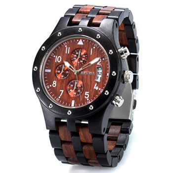 BEWELL Luxury Brand Men's Wood Quartz Wrist Watch Men Sport Waterproof Watch Man Chronograph Clock Relogio Masculino 109D