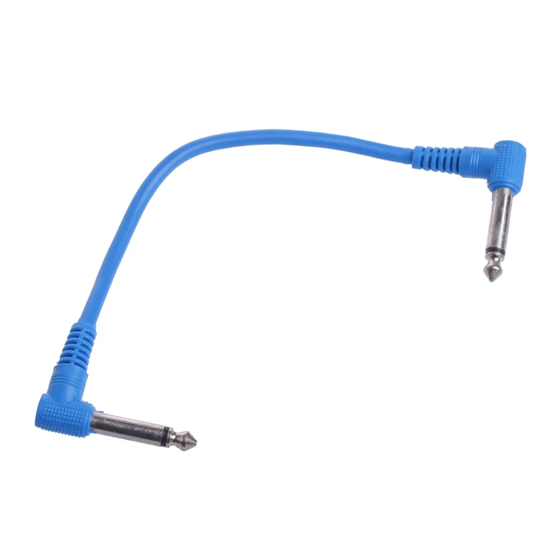 6 шт./компл. цветные угловые разъемы соединительные кабели для гитары педаль