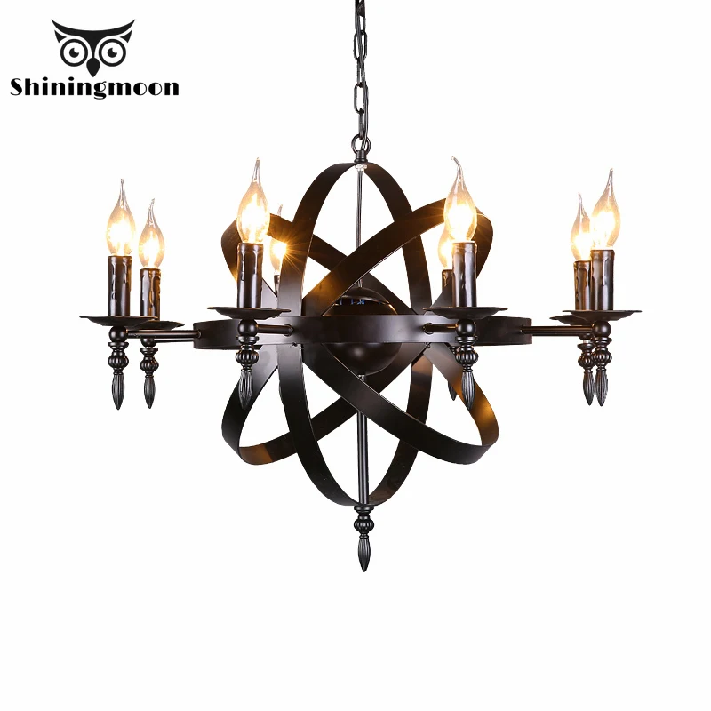 Скандинавский винтажный светодиодный Железный Лофт люстра креативные