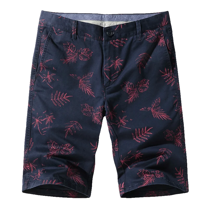 

Cotton Shorts for Men Summer Print Shorts Men Casual Knee Length Comfortable Breathable Straight Sweat Shorts Men Clothing 2021