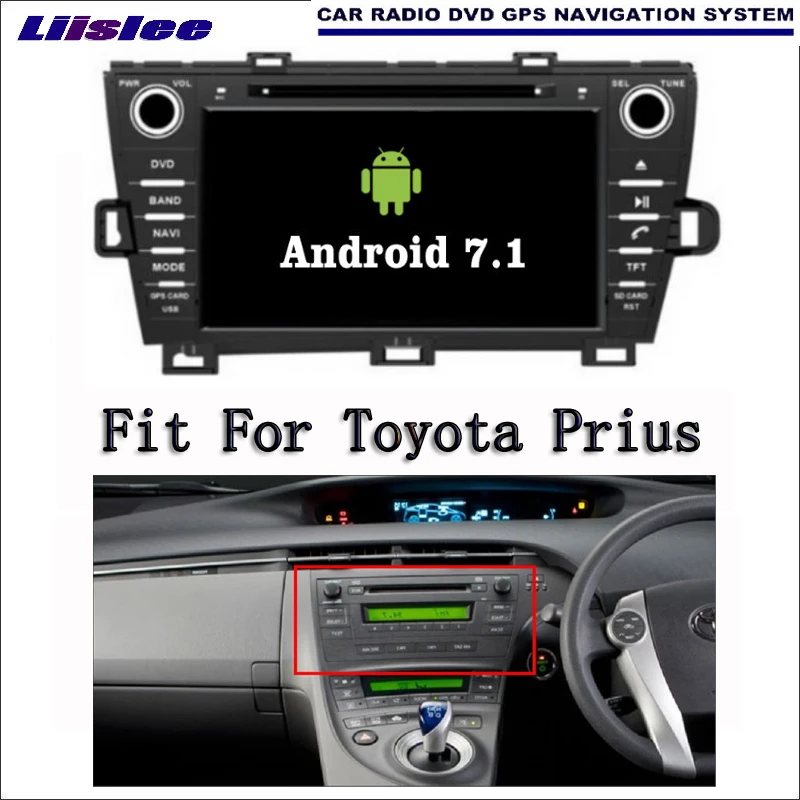 Liislee для Toyota Prius right driving Android 7 1 2G RAM автомобильный WIFI GPS Navi Навигация Радио Аудио