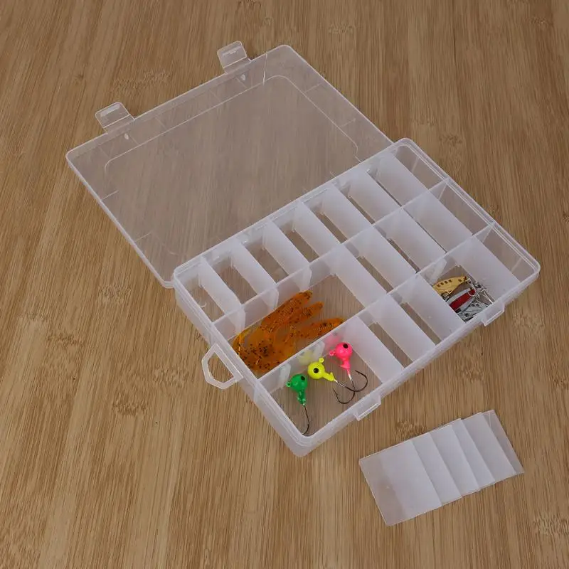Съемные 24 слота рыболовные приманки крючки снасти аксессуары пластиковые