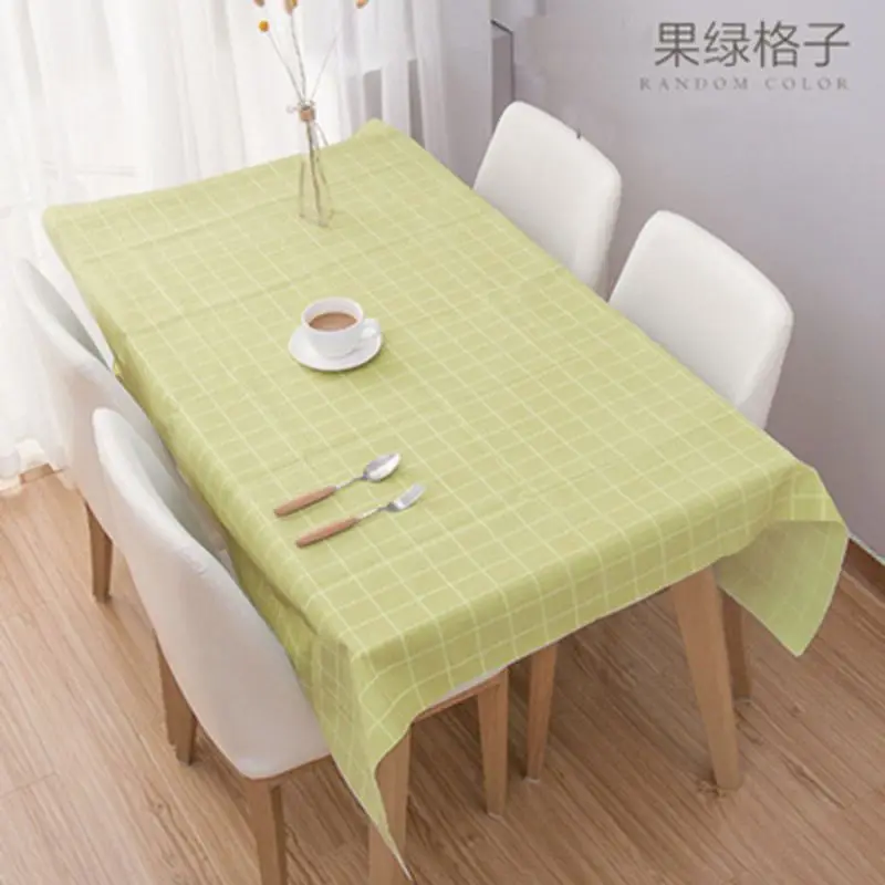 Клетчатая стильная скатерть ПВХ пластиковая кухонная маслостойкая декоративная