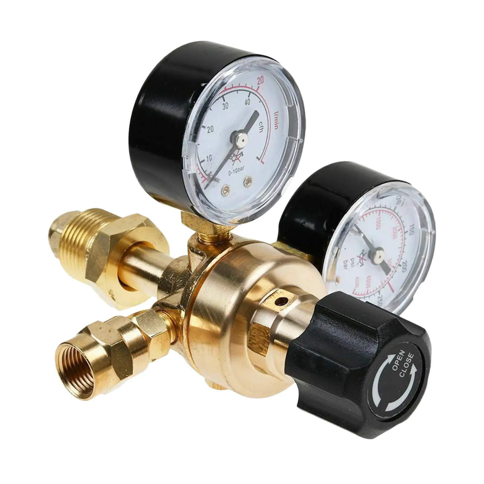 New Flow Meter Pressure Regulator Argon CO2 Reducer Reducing Valve Welding Gas Black |