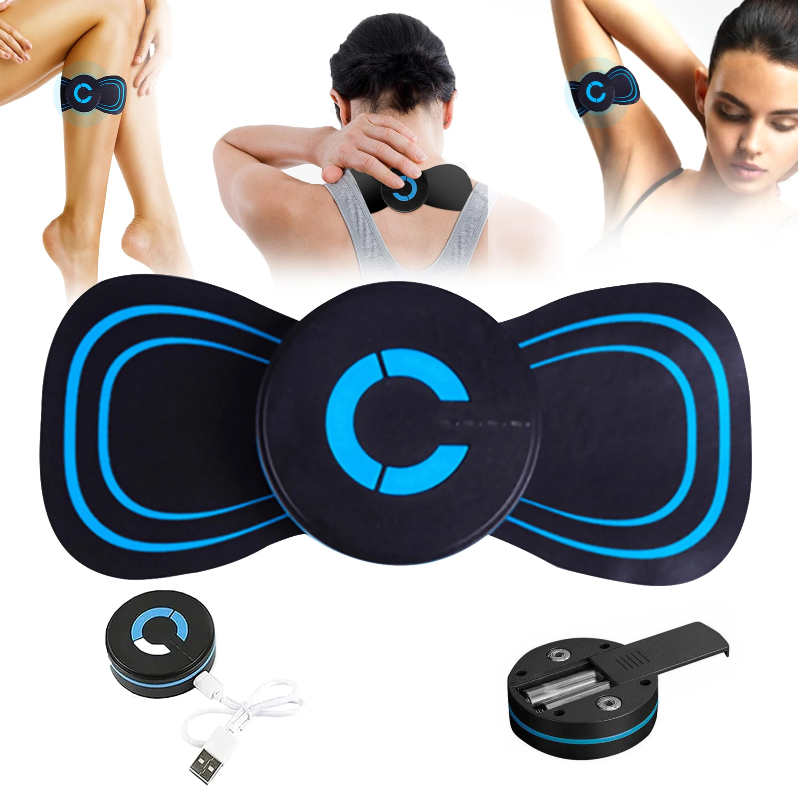 

Mini Electric Massager Pain Relief Neck Back Leg Health Care Relaxation 6 Modes Portable Fitness Muscle Relaxation Tool