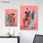 Забавная картина астронавт на холсте на стену креативные постеры и фотообои для ванной комнаты в туалете украшение для дома без рамки