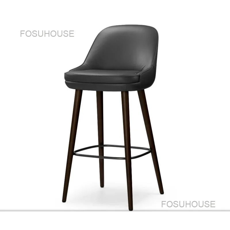 Роскошные барные стулья из массива дерева в скандинавском стиле простой модный