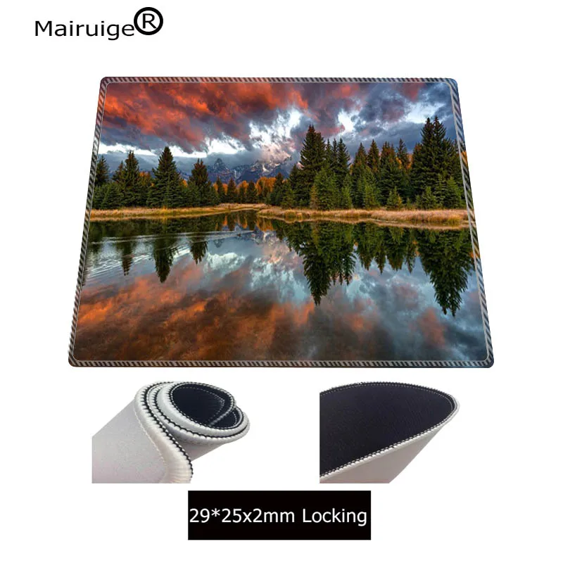 Большой игровой коврик для мыши Mairuige Park River Trees Mountain 600x300 900x400 мм утолщенный