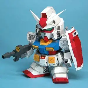 SD Gundam RX 78 Ka Edition (5 страниц издание) 3D модель Бумага игрушки куклы|models papers|sd gundampaper