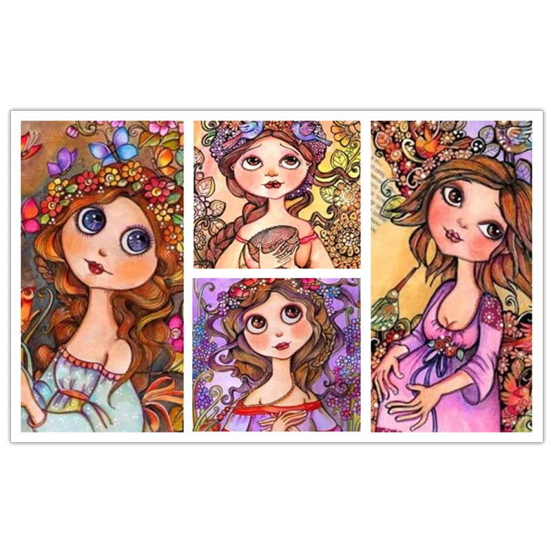 5d алмазная картина новый мультфильм вышивка стразами Девушка полный набор