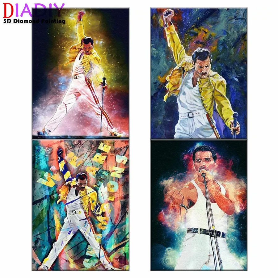 

Soul Singer Freddie Mercury Diamond Painting Full Square/Round Drill Diamond Embroidery Home Decor Cross Stitch Kits Wall Art