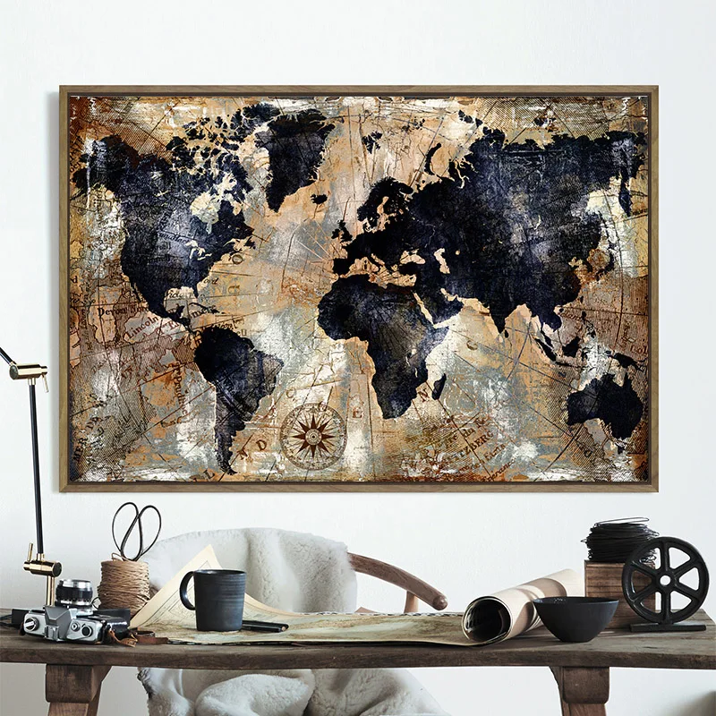 

Картина на холсте Vintage World Map SELFLESSLY ART
