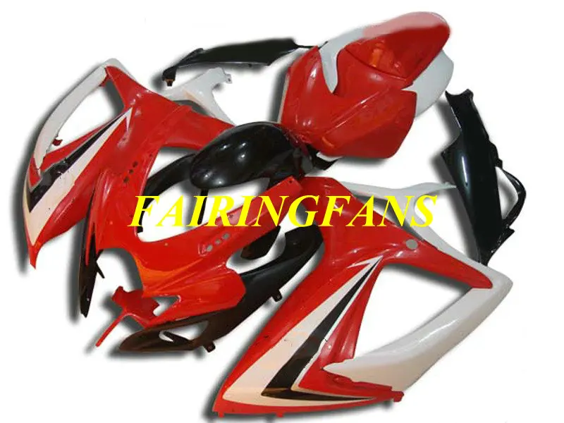 Комплект обтекателей для мотоцикла GSXR600 750 K6 06 07 GSXR 600 GSXR750 2006 2007 Белый Красный