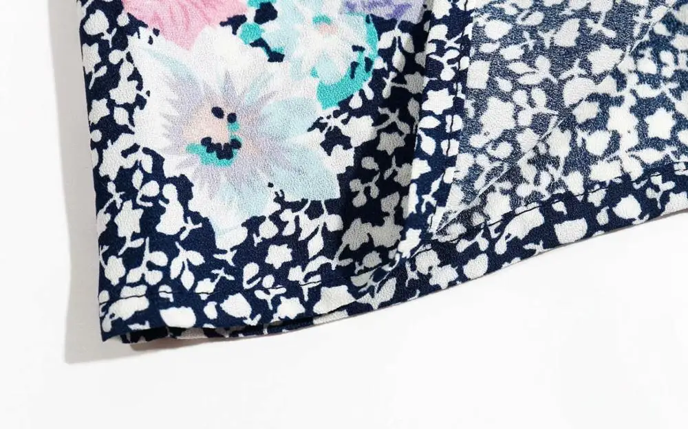 

Fashion summer dress women v-neck short sleeve buttons elegant holiday beach floral print french midi dress femme vestidos