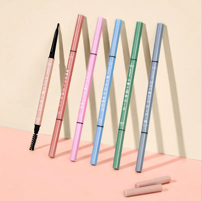 

GECOMO 1.5mm Extra Fine Double-Head Eyebrow Pencil Easy to Use Waterproof Lasting No Makeup Bionic Eyebrow Pencil T1409
