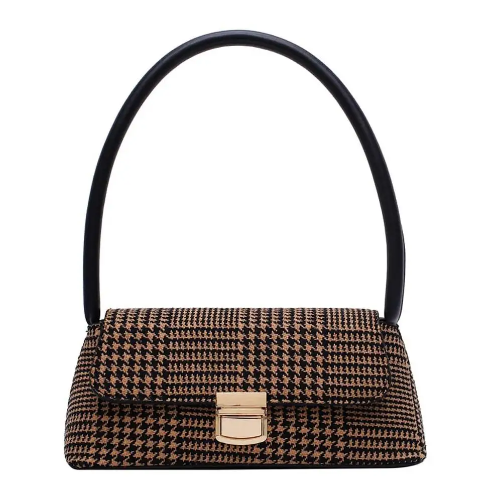 Женская сумка через плечо тоут в клетку Модный узор повседневная простая Wild