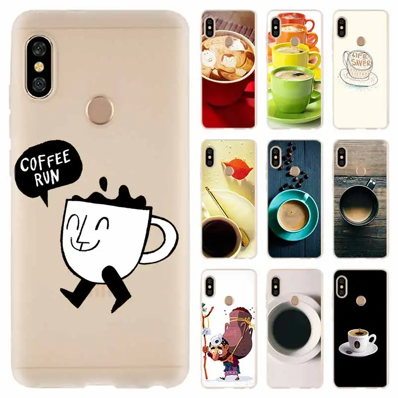 Soft Case For Xiaomi Redmi Note 10 9 8 7 6 5 Pro Max 10S 9S 9T 8T 4G 5G Cover Coffe Break | Мобильные телефоны и