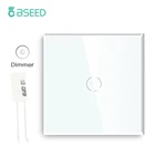 BSEED сенсорный диммер Экран Switch12Gang 1Way светодиодный датчик движения затемнения настенный светильник переключателей длиной Пресс диммер с украшением в виде кристаллов темно Подсветка светильник белого цвета