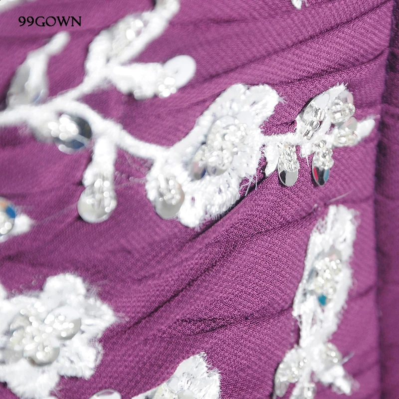 99GOWN свадебные вечерние платья для женщин без бретелек Роскошная вышивка длинные