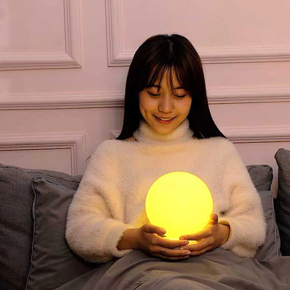 3D Moon Ball Настольный светодиодный светильник ночник цветная Настольная лампа с