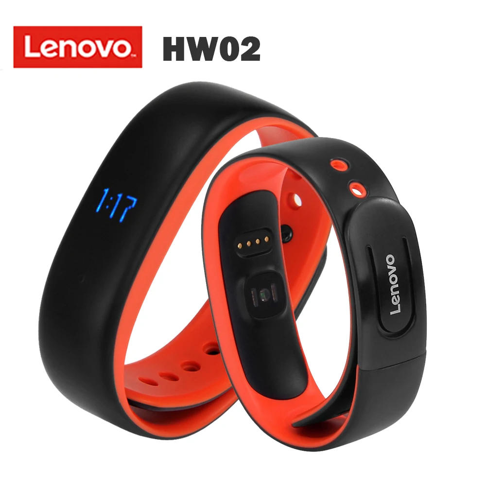 Фитнес браслет Lenovo HW02 IP67 Bluetooth 4 2 пульсометр шагомер|Смарт-браслеты| |