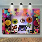 Фоны для фотосъемки в стиле 80-х рок вечерние для младшего дискотеки день рождения дети торт разбитые фоны радио воздушные шары модная Фотостудия