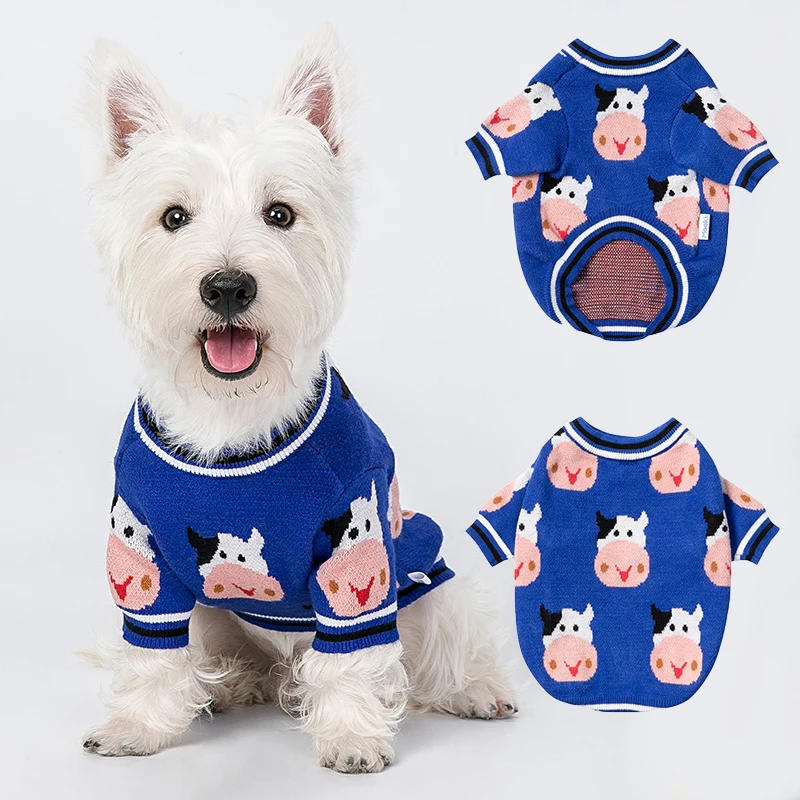 Clothes For Small Dogs Designer Sweater Winter French Bulldog Pet Luxury Warm Corgi Pull Pour Chat Puppy Knitted Suit For Dog