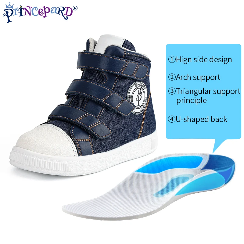 Princepard-zapatos ortop&eacute;dicos para ni&ntilde;os, zapatillas deportivas con plantilla correctiva, con soporte para arco AFOs, color azul, novedad de oto&ntilde;o-0