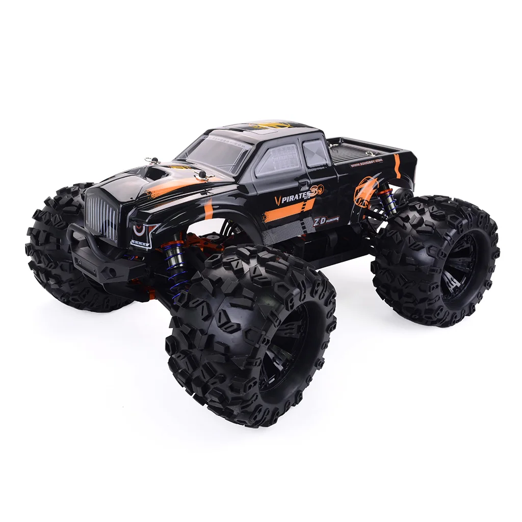 ZD Racing MT8 пирата 3 RC Monster Truck автомобильных 1/8 RTR регулируемый амортизатор 4-Каналы RC автомобиль 120A бесщеточный Водонепроницаемый ESC - Цвет: OG metal Empty frame