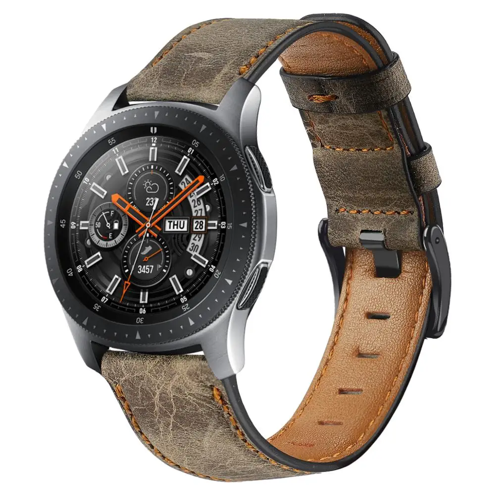 Ремешок для часов samsung Galaxy watch 46 мм кожа crazy horse Gear S3 frontier браслет Huawei 2 gt - купить по