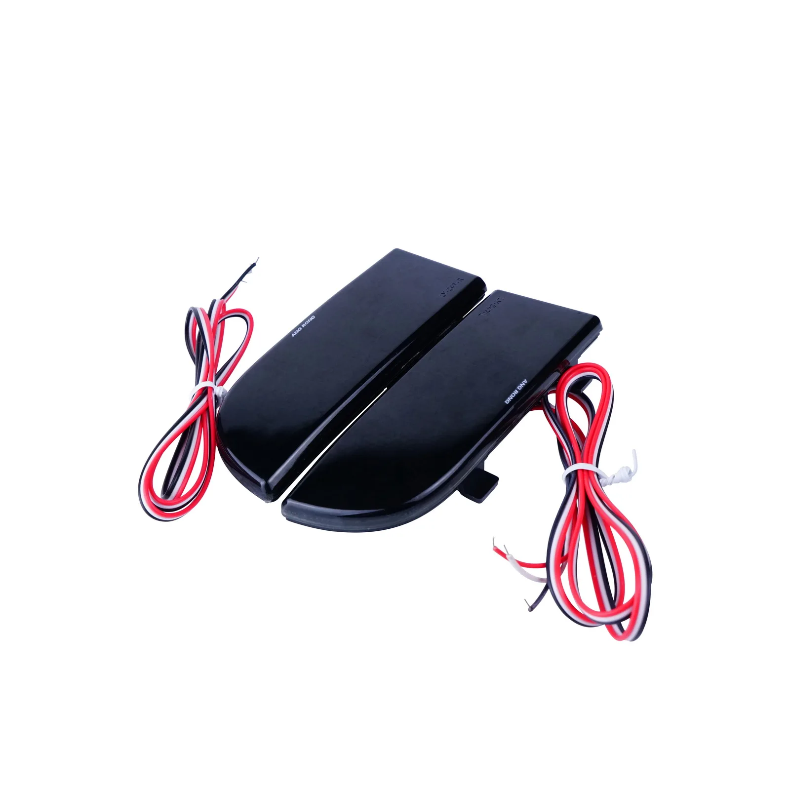 Светодиодные отражатели ANGRONG для заднего бампера дымчатые черные линзы Mercedes Benz