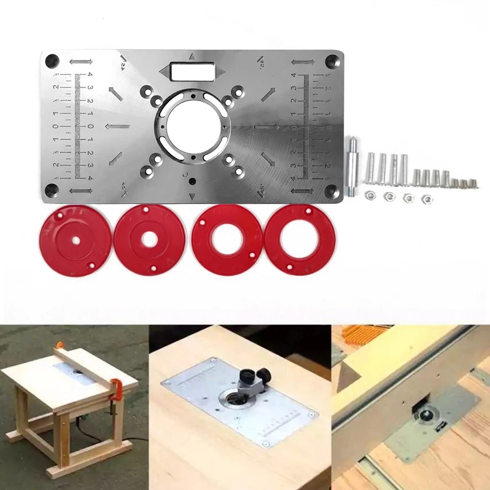 

Carpinte Router Table Insert Woodworking Benches Table Saw for Multifunctional Wood Machine 4 Rings Tool