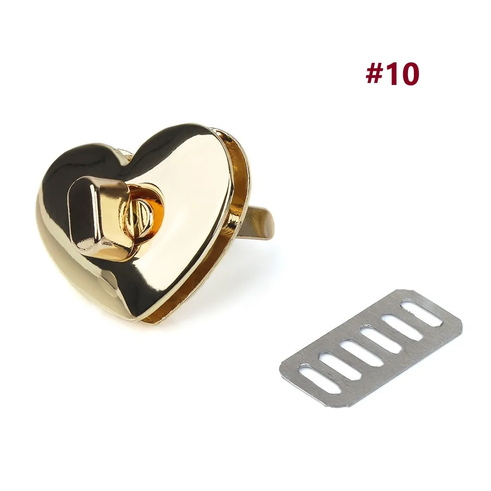 10 Металлическая застежка поворотный замок для DIY сумки кошелек аппаратное закрытие сумки Запчасти Аксессуары багажная сумка аппаратная пряжка - Цвет: 10
