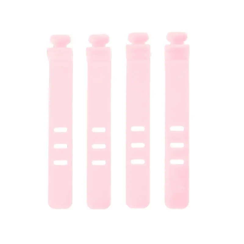 

4PCS Silicone Data Wire Cable Organizer Tie Phones Cable Winder Finishing Buckle