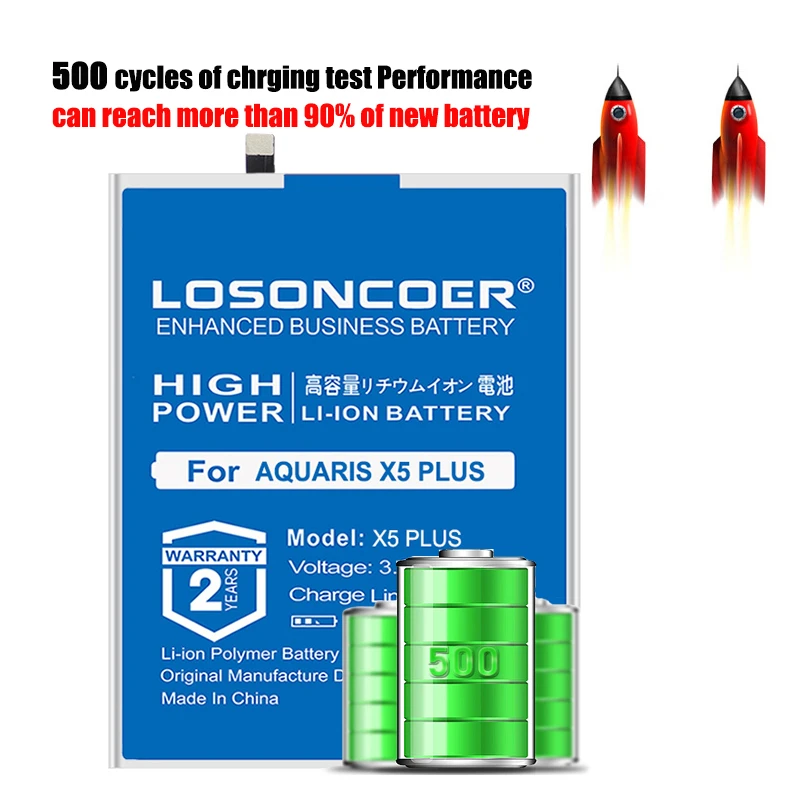LOSONCOER 4350 мАч X5 PLUS литий ионные резервные батареи для BQ AQUARIS аккумулятор большой