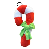 plush pet molars stick christmas candy cane pet dog squeaky toy teeth cleaning bite resistant pet toy fits for all dogs cat pet