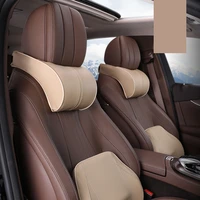 custom made car seat headrest neck protection leather memory foam chair pillow cushion auto neck headrest interior accessories