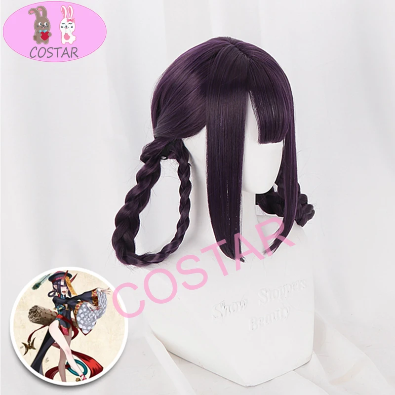 

COSTAR Anime Game Fate Grand Order FGO Cosplay Shutendoji Cosplay Wig Synthetic Wig Halloween Women Purple Long Wigs Hairs