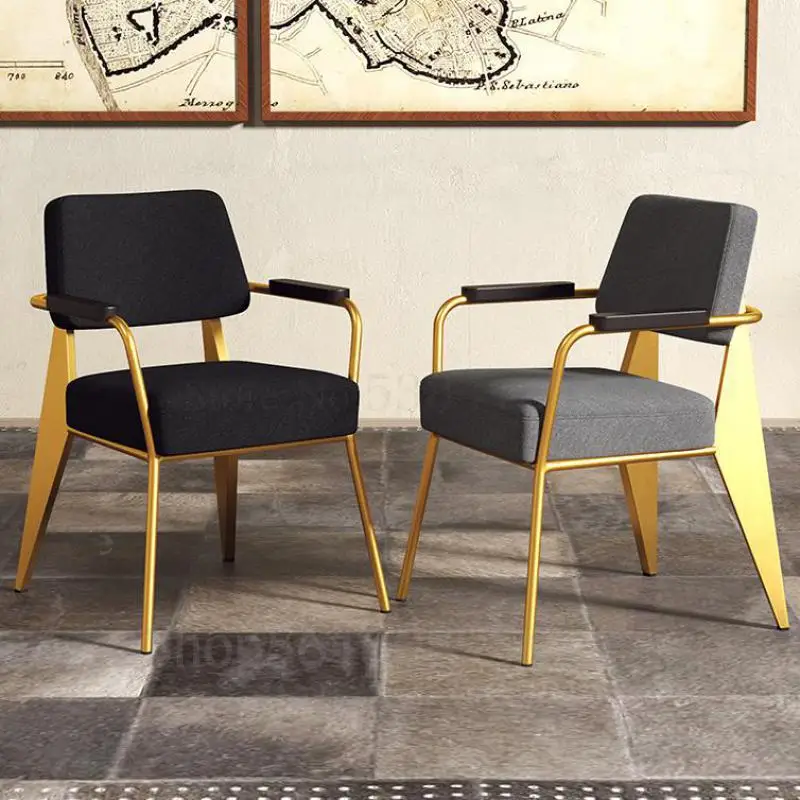 256 Северный Европейский легкий роскошный Железный Художественный Обеденный стул