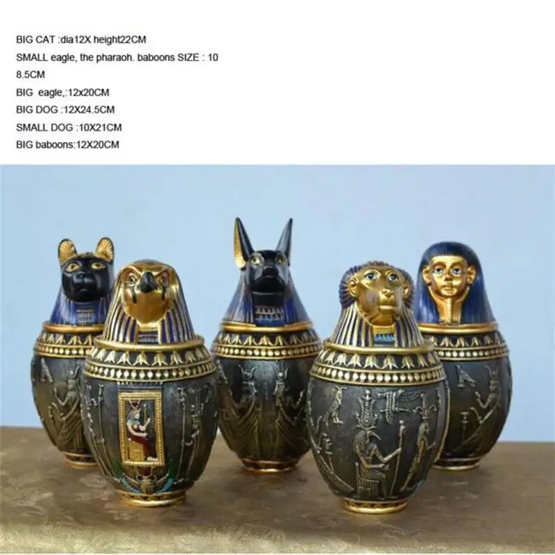 Pet urn Egyptian pharaoh style pet funeral supplies of large and medium-sized dog urn unseal